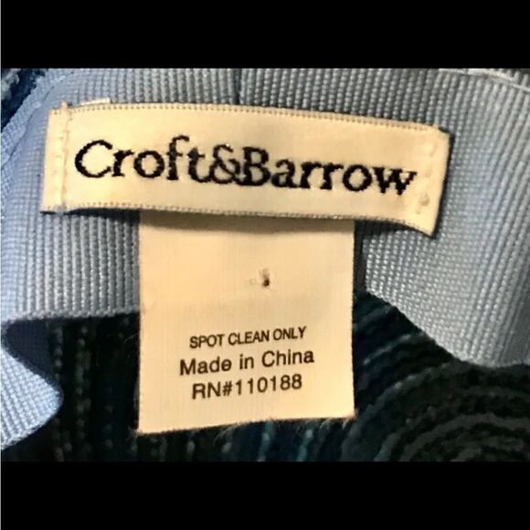 Croft and Barrow Blue Bucket Hat with gem/rock detail. Hemp look. - Picture 5 of 7